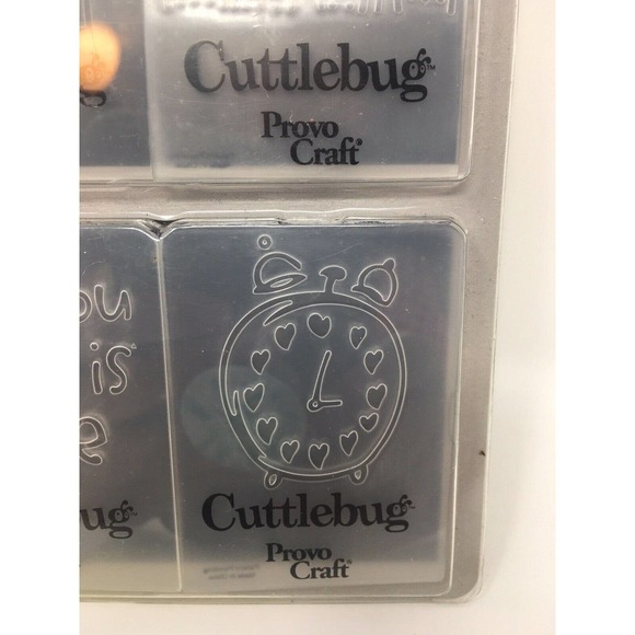NEW Cuttlebug Embossing Folders ALL LOVE 4pc Clock, High-rises, Bird Provo Craft - Picture 5 of 12